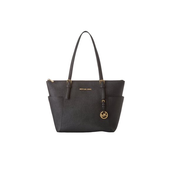 Michael Kors Jet Set Saffiano Top-Zip Tote - Black - New With Defects